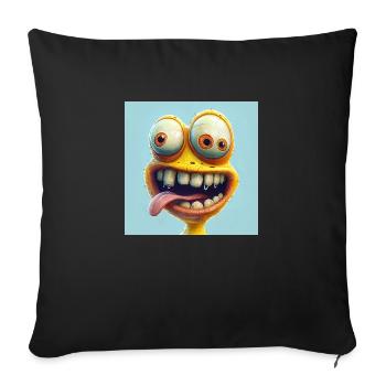 Drôle - Housse de coussin décorative 45 x 45 cm - noir - Devant
