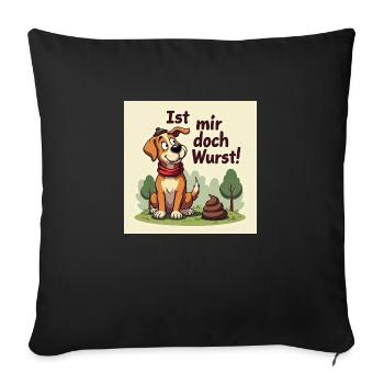 Je m’en fous - Housse de coussin décorative 45 x 45 cm - noir - Devant