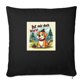 Je m’en fous - Housse de coussin décorative 45 x 45 cm - noir - Devant
