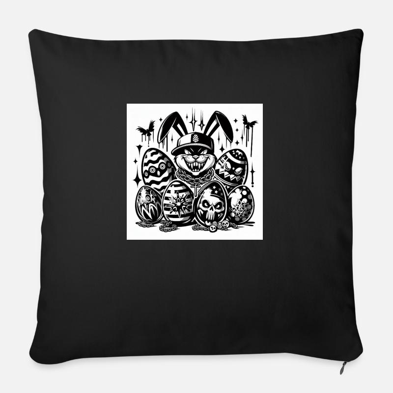 Ostern 7 - Sofakissenbezug 45 x 45 cm - Schwarz