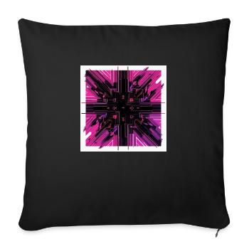 Cyber Grid Pulse - Sofa pillowcase 17,3'' x 17,3'' (45 x 45 cm) - black - Front