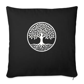 Tree of Life - Sofa pillowcase 17,3'' x 17,3'' (45 x 45 cm) - black - Front