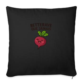 Beetroot with a vegetable - Sofa pillowcase 17,3'' x 17,3'' (45 x 45 cm) - black - Front