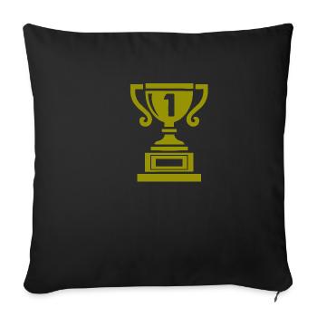Coupe 1 - Housse de coussin décorative 45 x 45 cm - noir - Devant