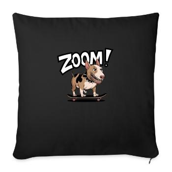 Bull terrier - Housse de coussin décorative 45 x 45 cm - noir - Devant