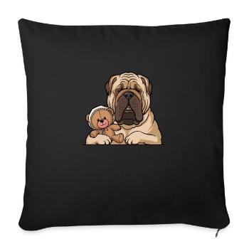 English Mastiff - Sofa pillowcase 17,3'' x 17,3'' (45 x 45 cm) - black - Front