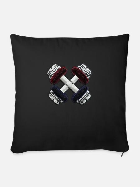 Bestickte stumme Glocken - Sofakissenbezug 45 x 45 cm - Schwarz
