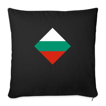 Bulgarien - Sofakissenbezug 45 x 45 cm - Schwarz - Vorne