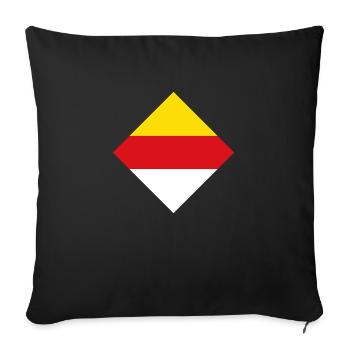 Carinthie - Housse de coussin décorative 45 x 45 cm - noir - Devant