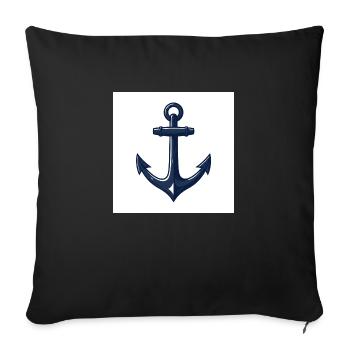 Drop anchor, cast off – adventure on the high seas - Sofa pillowcase 17,3'' x 17,3'' (45 x 45 cm) - black - Front