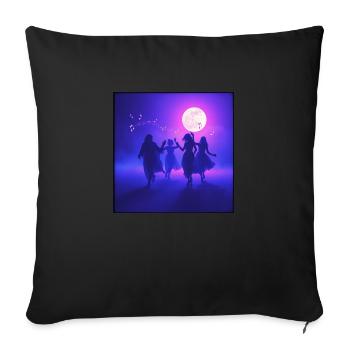SWS MOONLIGHT DANCE - Sofakissenbezug 45 x 45 cm - Schwarz - Vorne