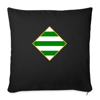 Vert et blanc - Housse de coussin décorative 45 x 45 cm - noir - Devant