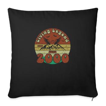 25th Birthday Living Legend since VIN 06/2000 - Sofa pillowcase 17,3'' x 17,3'' (45 x 45 cm) - black - Front