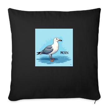 Moin, Seagull - Sofa pillowcase 17,3'' x 17,3'' (45 x 45 cm) - black - Front