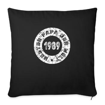 1989 - Sofa pillowcase 17,3'' x 17,3'' (45 x 45 cm) - black - Front