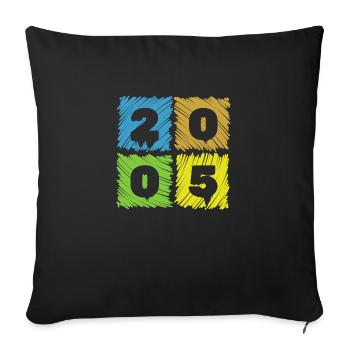 20e anniversaire Andy’s Patches 2005 - Housse de coussin décorative 45 x 45 cm - noir - Devant