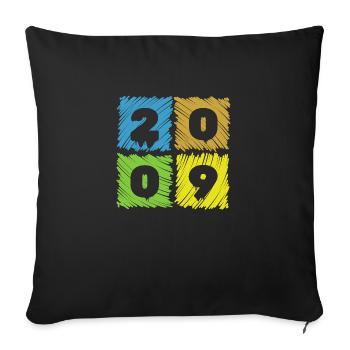16e anniversaire Andy’s Patches 2009 - Housse de coussin décorative 45 x 45 cm - noir - Devant
