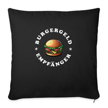 Burgergeld Fun Design - Sofakissenbezug 45 x 45 cm - Schwarz - Vorne