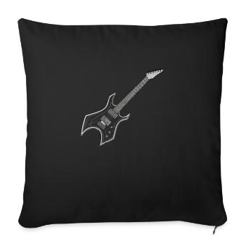 Heavy Metal Guitar – Steel Strings - Sofa pillowcase 17,3'' x 17,3'' (45 x 45 cm) - black - Front