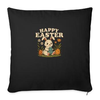 Easter Bunny - Sofa pillowcase 17,3'' x 17,3'' (45 x 45 cm) - black - Front