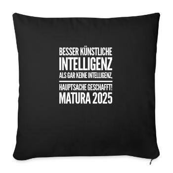 Matura Spruch - Sofa pillowcase 17,3'' x 17,3'' (45 x 45 cm) - black - Front