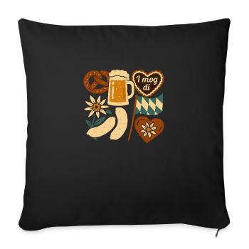 Bavière - Housse de coussin décorative 45 x 45 cm - noir - Devant