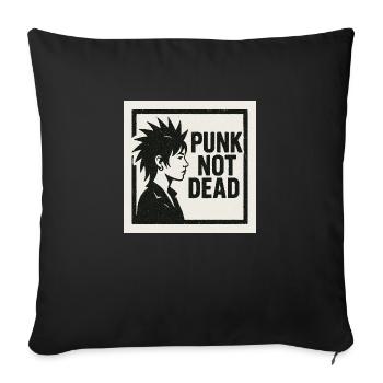 Punk 2 - Housse de coussin décorative 45 x 45 cm - noir - Devant