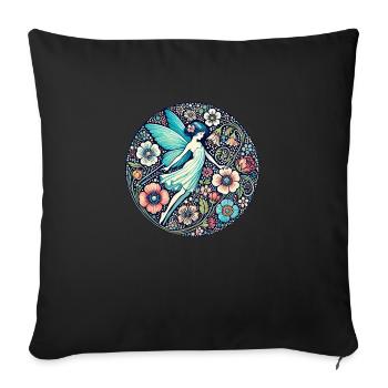 Blue Fairy - Sofa pillowcase 17,3'' x 17,3'' (45 x 45 cm) - black - Front