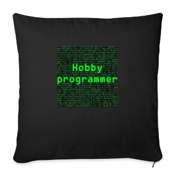 Programmeur amateur - Housse de coussin décorative 45 x 45 cm - noir - Devant