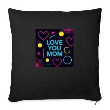 Playful yet trendy. - Sofa pillowcase 17,3'' x 17,3'' (45 x 45 cm) - black - Front