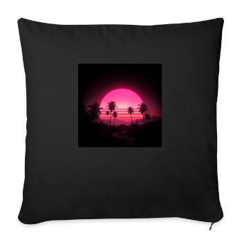A dreamlike surreal image with high contrast an - Housse de coussin décorative 45 x 45 cm - noir - Devant