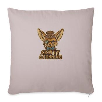 Rusé et rusé - Steampunk Fennek - Housse de coussin décorative 45 x 45 cm - taupe clair - Devant