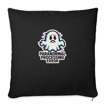 Paranormal Processing Error - Glitchy Ghost - Sofakissenbezug 45 x 45 cm - Schwarz - Vorne