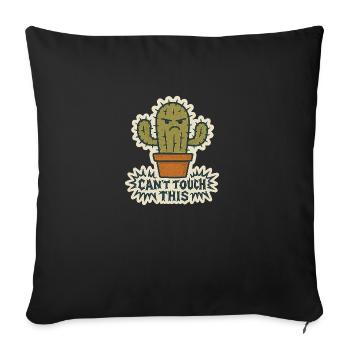 Cannot touch this - Cactus - Sofa pillowcase 17,3'' x 17,3'' (45 x 45 cm) - black - Front