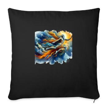 Homme Divin - Housse de coussin décorative 45 x 45 cm - noir - Devant