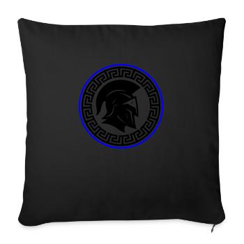 Icône du casque Spartan - Housse de coussin décorative 45 x 45 cm - noir - Devant