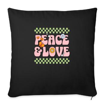 Sommer Vibes See Natur Flora Kunst Blumen Meer - Sofakissenbezug 45 x 45 cm - Schwarz - Vorne