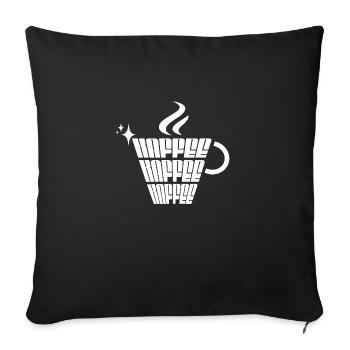 Coffee Coffee Coffee - Sofa pillowcase 17,3'' x 17,3'' (45 x 45 cm) - black - Front