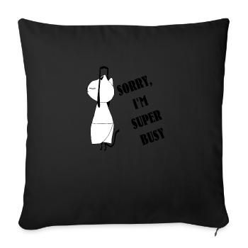 Nekochan Antonio Super busy - Sofa pillowcase 17,3'' x 17,3'' (45 x 45 cm) - black - Front