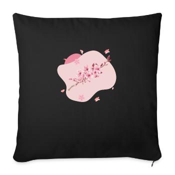 Sakura - Housse de coussin décorative 45 x 45 cm - noir - Devant