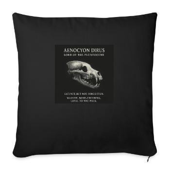 Direwolf - Aenocyon Dirus - Sofa pillowcase 17,3'' x 17,3'' (45 x 45 cm) - black - Front