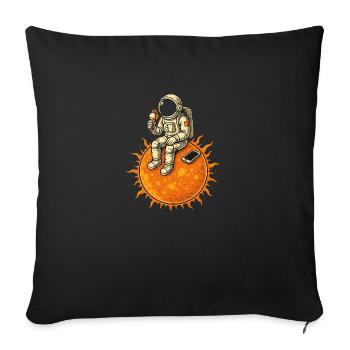 Astronaut auf der Sonne - Sofakissenbezug 45 x 45 cm - Schwarz - Vorne