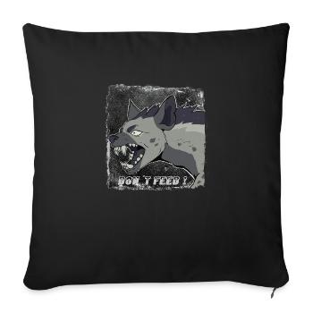 Hyena - Sofa pillowcase 17,3'' x 17,3'' (45 x 45 cm) - black - Front