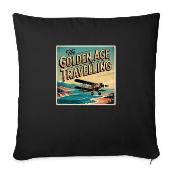 The golden age of travelling - Sofakissenbezug 45 x 45 cm - Schwarz - Vorne