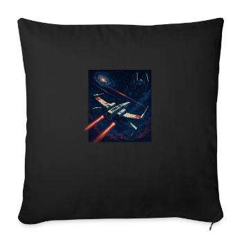 Vol à travers la galaxie - Housse de coussin décorative 45 x 45 cm - noir - Devant