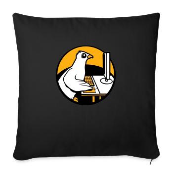 Pigeon Works Office Computer Keyboard Mouse Gamer - Sofa pillowcase 17,3'' x 17,3'' (45 x 45 cm) - black - Front