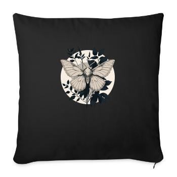 Mystic Moth - Sofa pillowcase 17,3'' x 17,3'' (45 x 45 cm) - black - Front