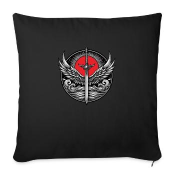 Guardian Angel Symbol | Archangel Style - Sofa pillowcase 17,3'' x 17,3'' (45 x 45 cm) - black - Front