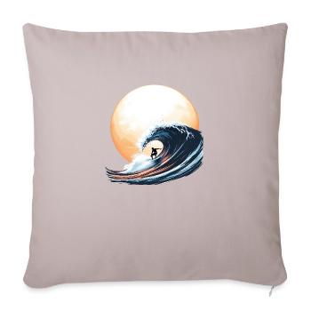 Surfer au soleil - Housse de coussin décorative 45 x 45 cm - taupe clair - Devant