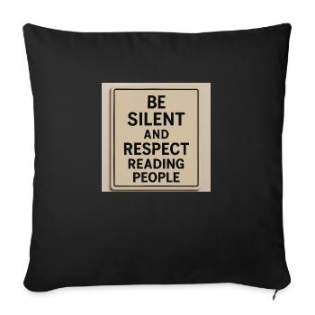 Respectez ceux qui lisent - Housse de coussin décorative 45 x 45 cm - noir - Devant